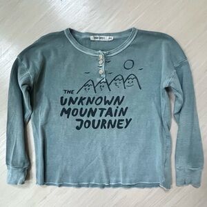Kids Bobo Choses long sleeve henley shirt with print, size 6-7 years